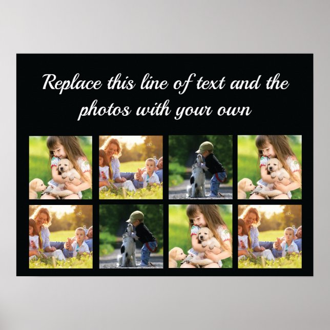 Personalize photo collage and text poster (Front)
