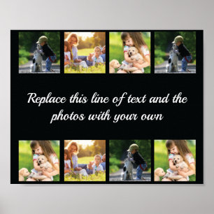 Personalize photo collage and text poster