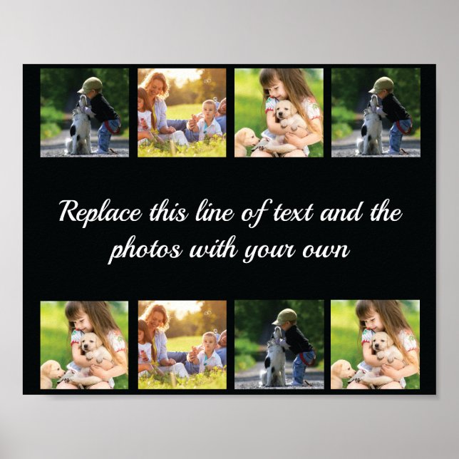 Personalize photo collage and text poster (Front)