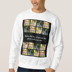 Personalize photo collage and text sweatshirt
