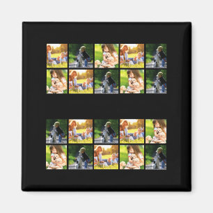 Personalize Photo Collage And Text T Shirt  Magnet