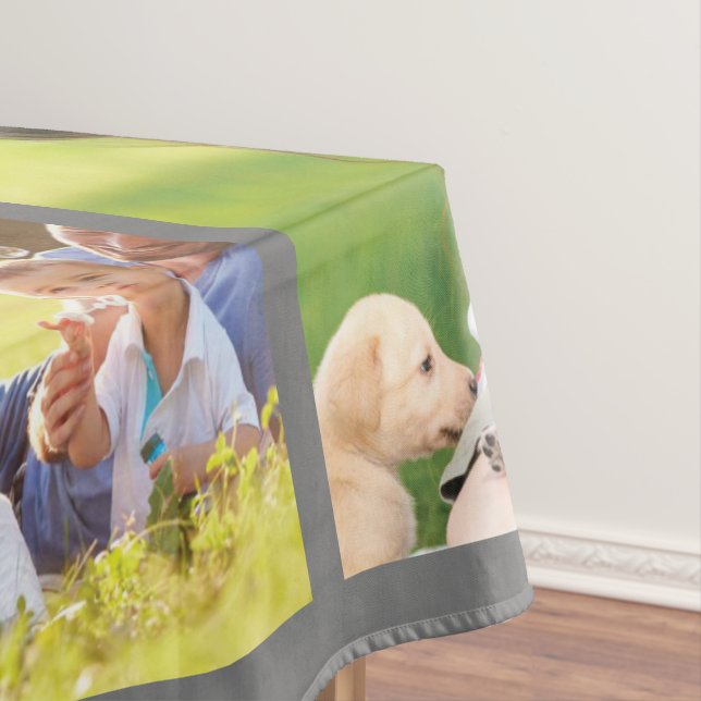 Personalize photo collage and text tablecloth (In Situ)