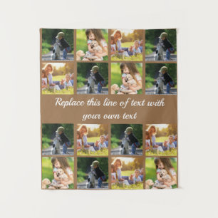 Personalize photo collage and text tapestry