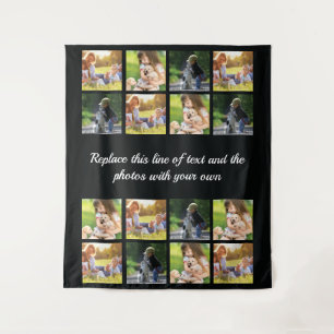 Personalize photo collage and text tapestry