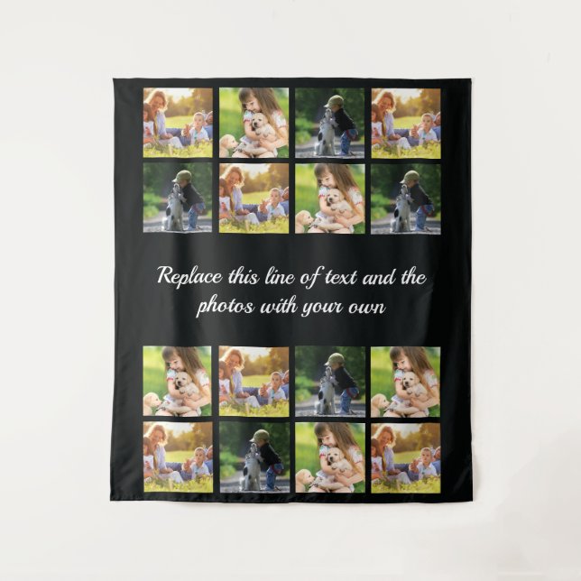 Personalize photo collage and text tapestry (Front)