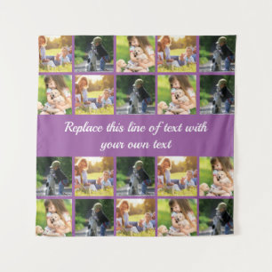 Personalize photo collage and text tapestry