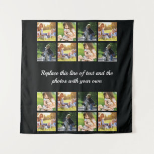 Personalize photo collage and text tapestry