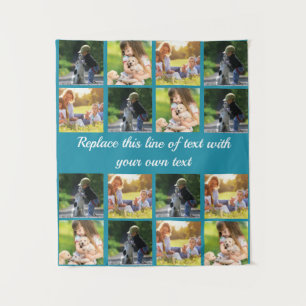 Personalize photo collage and text tapestry