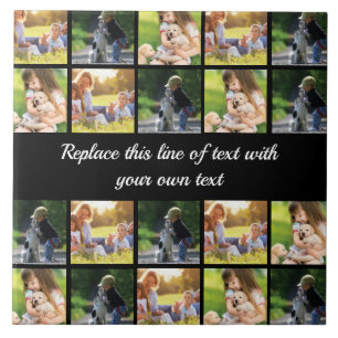 Personalize photo collage and text tile