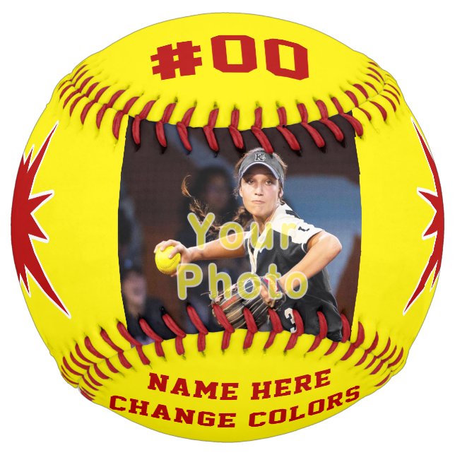 Personalize Photo Softball Senior Night Gift Ideas (Front)