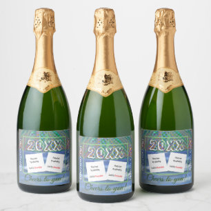 Personalize Photo Sparkling Wine Beverage Label Se