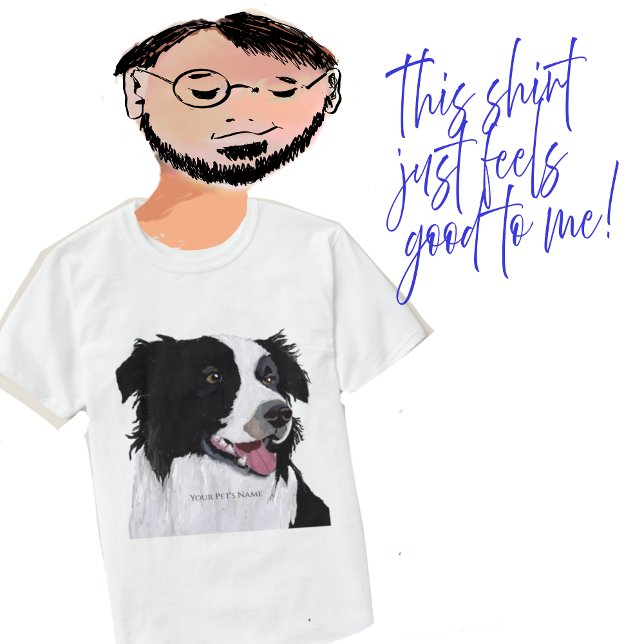Personalize photo & text Border Collie T-Shirt (Creator Uploaded)