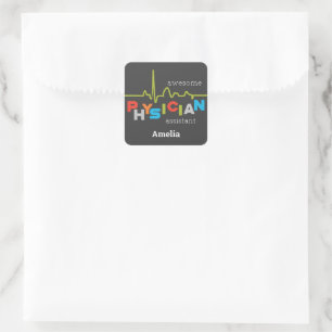 Personalize, Physician Assistant Week Awesome Square Sticker