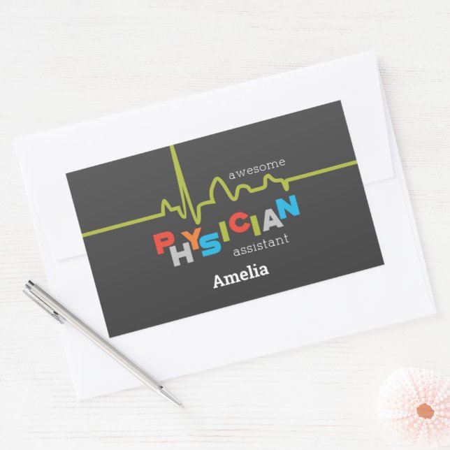 Personalize, Physician Assistant Week Awesome Sticker (Envelope)