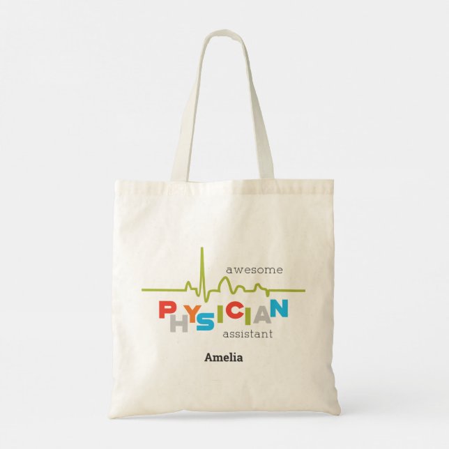 Personalize, Physician Assistant Week Awesome Tote Bag (Back)