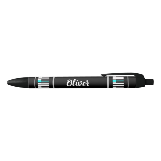 Personalize piano keys black ink pen (Top)