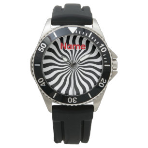 Personalize Piano Keys Men Teens Swirl Watch