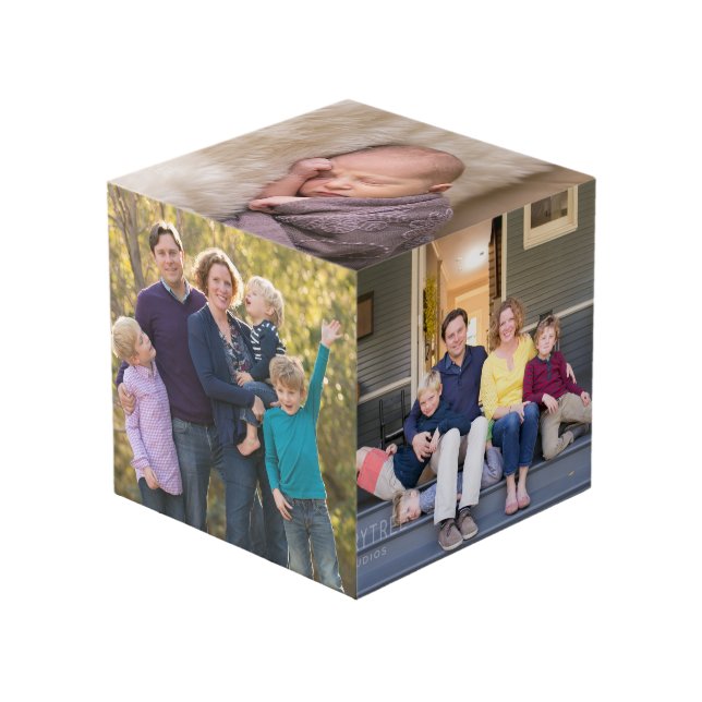 Personalize Picture Holder Special Occasions Photo Cube (Front Angled)