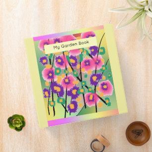 Personalize Pink Purple Blossoms Binder