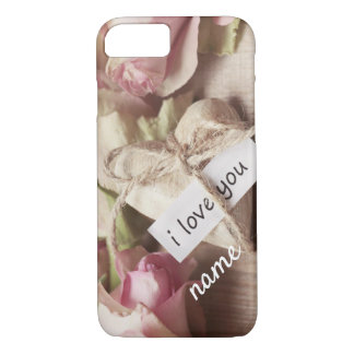 Personalize Pink Roses with Heart Design Case-Mate iPhone Case
