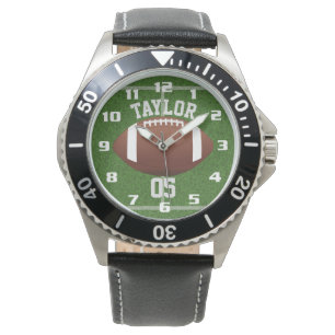 Personalize player Name and Number Cool Football Watch