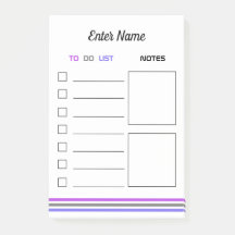 Personalize Post-it Notes To Do List Notes Section