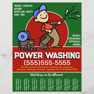Personalize! Power Washing Pressure Cleaning Promo Flyer