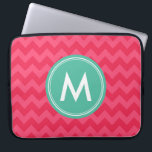 Personalize Preppy Chevron in Pink Monogram Laptop Sleeve<br><div class="desc">Express yourself with this monogrammed laptop sleeve featuring a preppy chevron pattern in shades of pink. Personalize it by replacing the placeholder text. For more options such as to change the font and it's size click the "Customize it" button. *Please note that the Zazzle Watermark that appears in the zoom...</div>