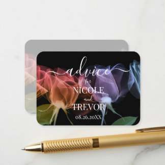 Personalize: Pretty X-Ray Flowers Wedding Advice Card