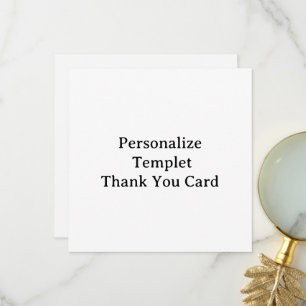 Personalize professional Templet 5.25" x 5.25" Thank You Card