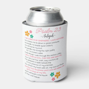Personalize Psalm 23-NIV Bible Scripture Flowers Can Cooler