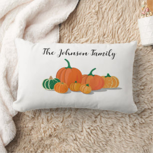 Personalize Pumpkin Patch Hallowen Lumbar Pillow