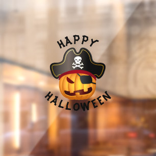 Personalize Pumpkin Pirate Window Cling