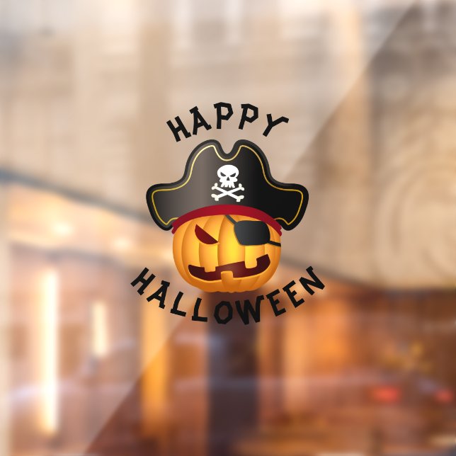 Personalize Pumpkin Pirate Window Cling (Sheet 2)