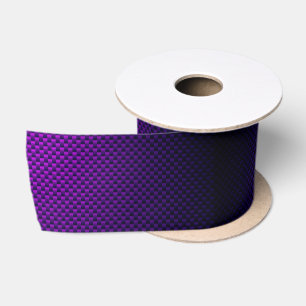 Personalize Purple black carbon fibre patterned Satin Ribbon