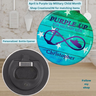 Personalize Purple Up for Military Kids Submarine Bottle Opener