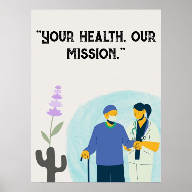 Personalize quotes for hospital,medical centre  poster (Front)