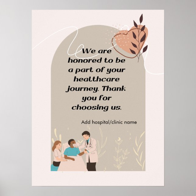 Personalize Quotes poster for hospital  (Front)