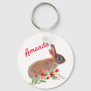 Personalize Rabbit Keychain