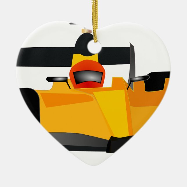 Personalize Race Car Birthday Party Gifts Ceramic Ornament (Front)