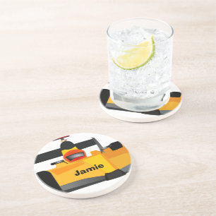 Personalize Race Car Birthday Party Gifts Coaster