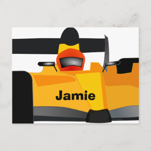 Personalize Race Car Birthday Party Gifts Invitation Postcard