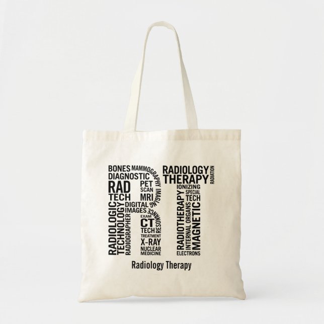 Personalize Radiology Technologist RT Rad Tech Tote Bag (Front)