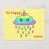 Personalize Rainbow Cloud Unicorn