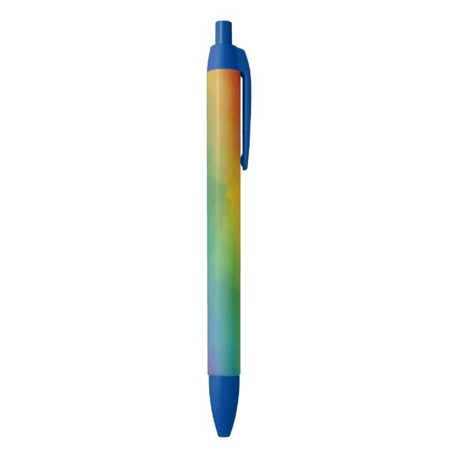 Personalize Rainbow Colours Colourful Template Blue Ink Pen (Bottom (Vertical))