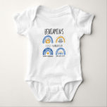 Personalize Rainbow hanukkah celebration Baby Body Baby Bodysuit<br><div class="desc">Hip and modern Hanukkah pattern. This is a modern and contemporary design,  made for baby's first Jewish holiday Hanukkah.</div>