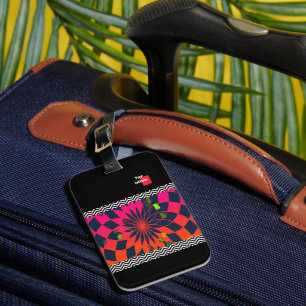 Personalize Rainbow Kaleidoscope Luggage Tag