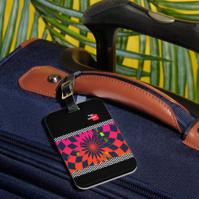 Personalize Rainbow Kaleidoscope Luggage Tag (Front Insitu 1)