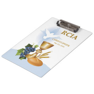 Personalize, RCIA Congrats Catholic Sacrament Clipboard