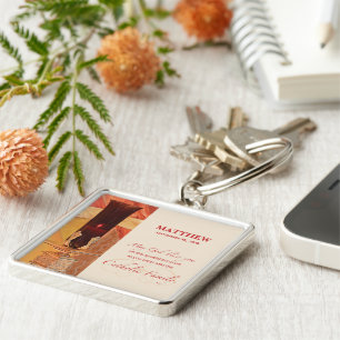 Personalize, RCIA Congratulations, Catholic, Red Keychain